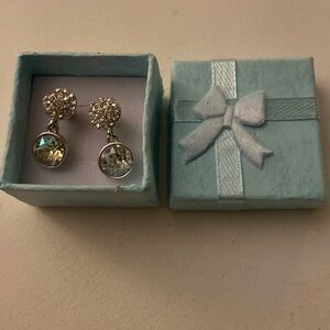 Beautiful rhinestone pierced earrings.